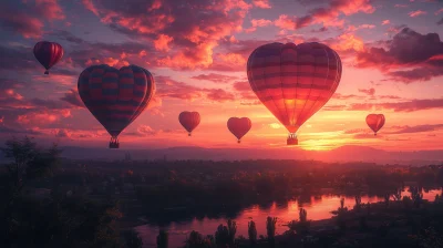 Heart Shaped Clouds at Sunset