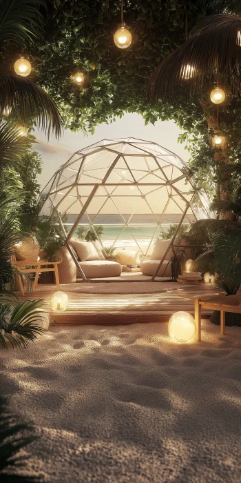 Cozy Geodesic Dome by the Ocean