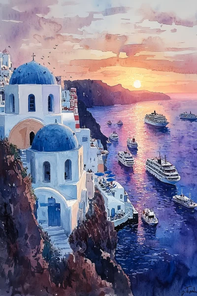 Sunset in Santorini