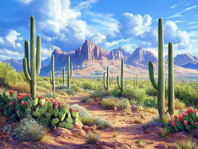 Cacti in the Desert