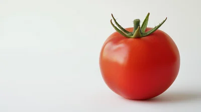 Realistic Tomato on White Background