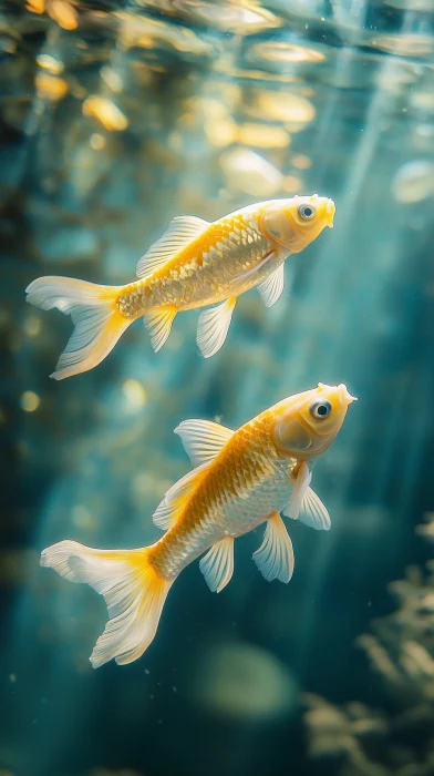 Golden Carp in Water