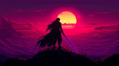 Martial Master at Sunset