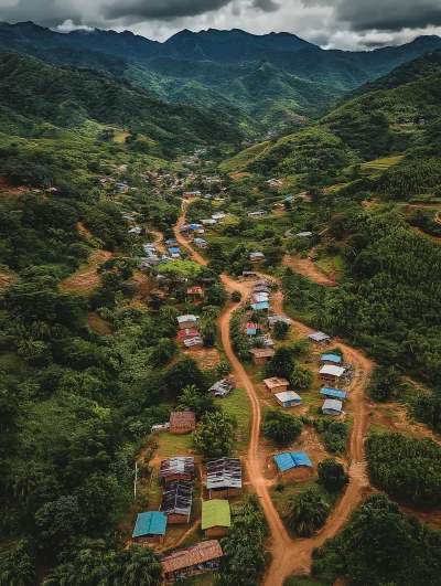 Overhead View of Rural Honduras