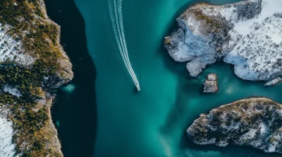 Aerial View of a Fjord