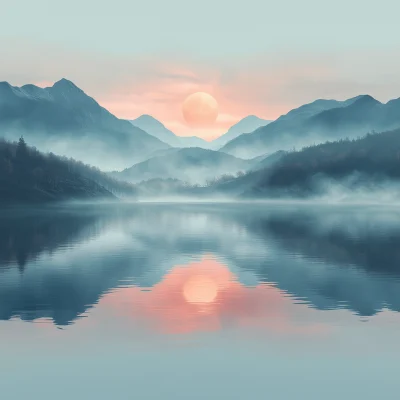 Serene Pastel Landscape