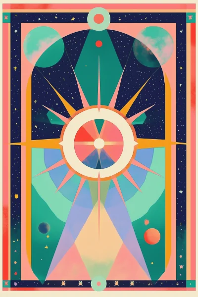 Solarpunk Tarot Card Design