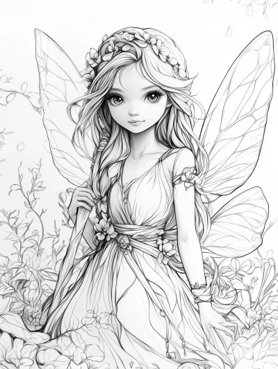 Cute Princess Coloring Page