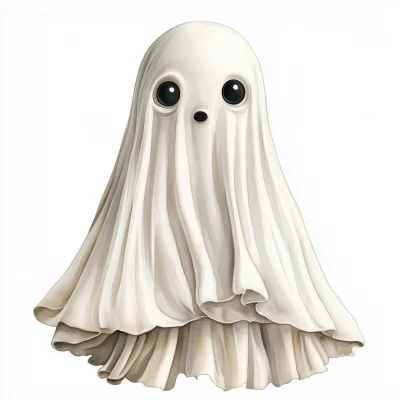 Adorable Ghost Illustration