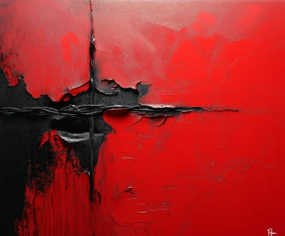 Red and Black Abstract