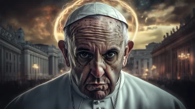 Sinister Portrait of Pope Francis