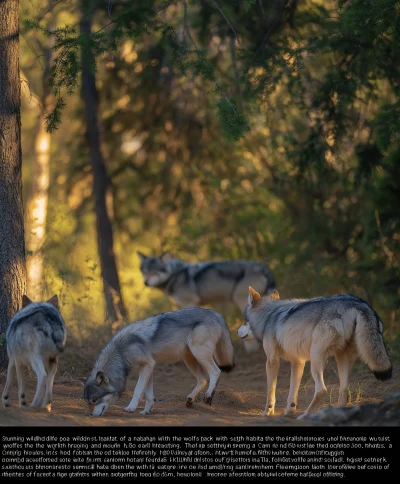 Wolf Pack in the Forest