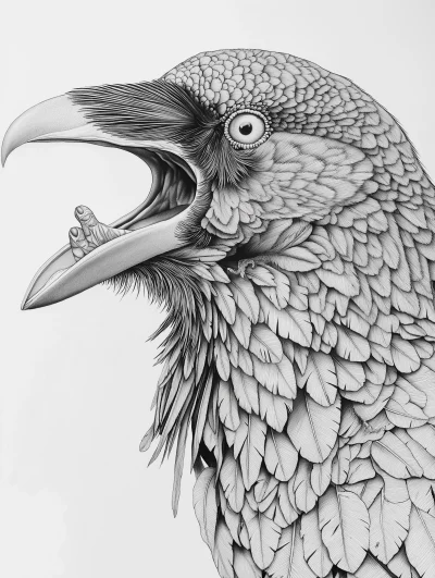 Crow’s Head Tattoo Design