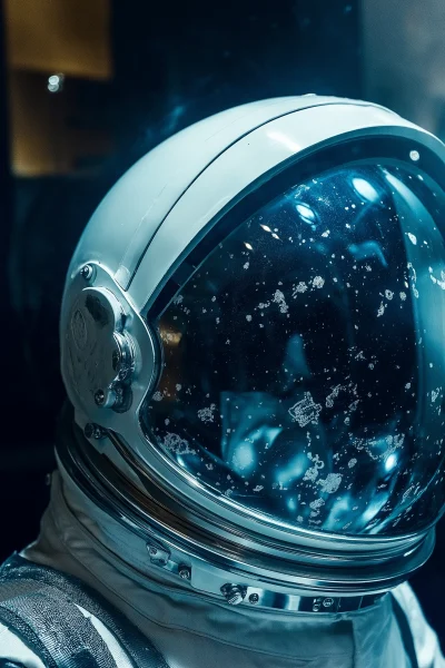 Astronaut Helmet in Space