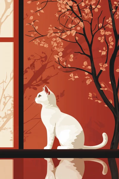 Elegant Cat Illustration