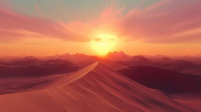 Stylized Desert Landscape