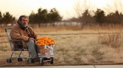 Homeless Man in a Field