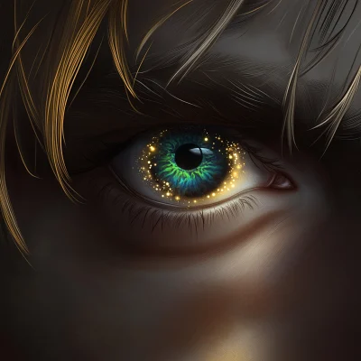 Fantasy Character with Detailed Eye