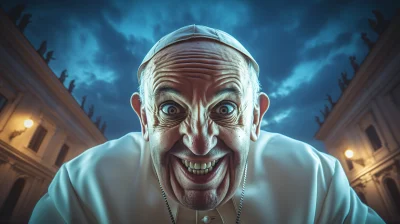 Mischievous Pope Francis