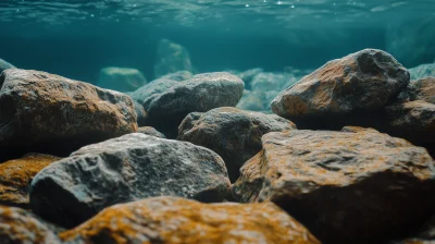 Close Up of Rocks on the Sea Bed