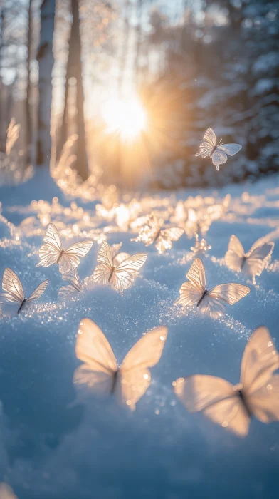 Dreamy Frosted Butterflies