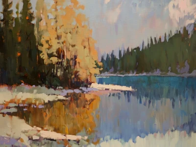 Emerald Lake Painting