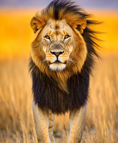 Majestic Lion in the Savanna