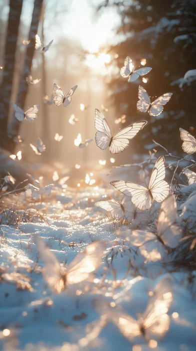 Dreamy Winter Butterflies