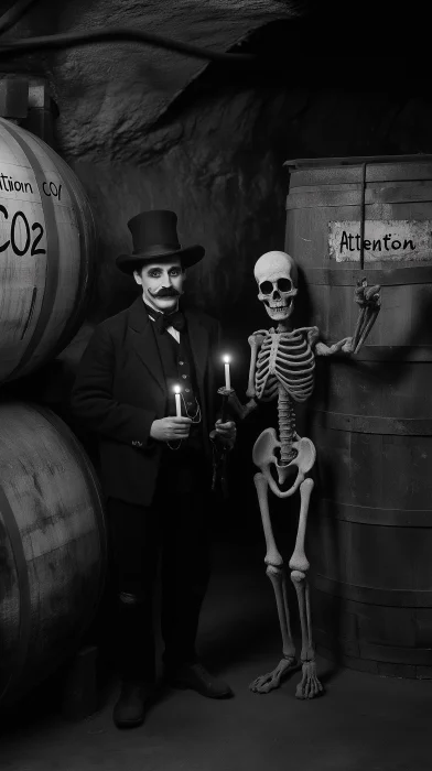 Charlie Chaplin in the Cognac Cellar