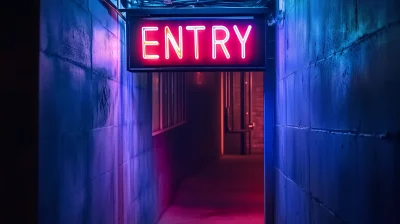 Glowing Entry Sign