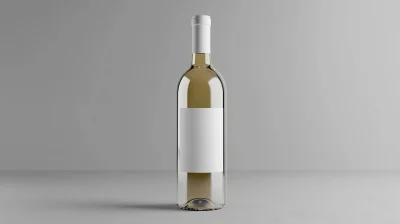 Blank White Wine Bottle Mockup