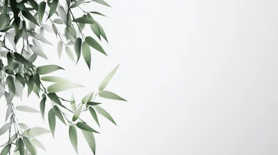 Minimalist Bamboo Leaves