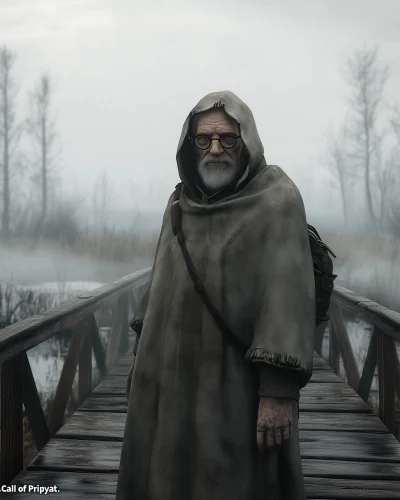 Mysterious Elder on the Bridge