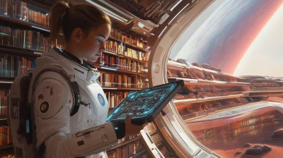 Futuristic Library 2150