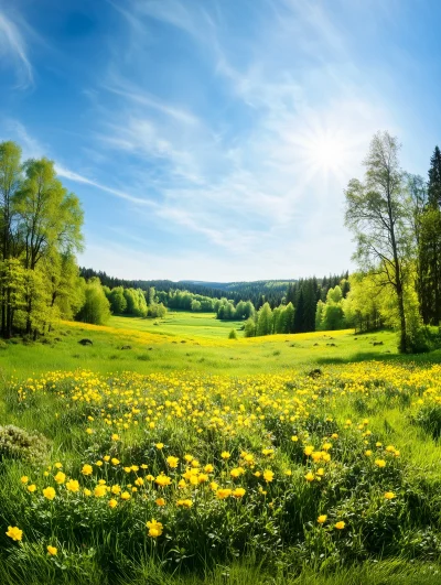 Spring Meadow Panorama