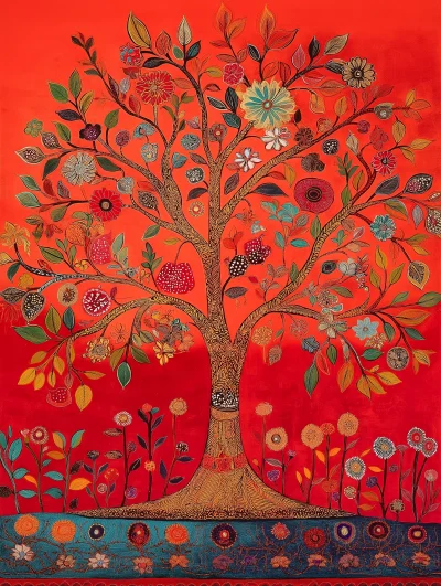 Kalmakari Tree of Life