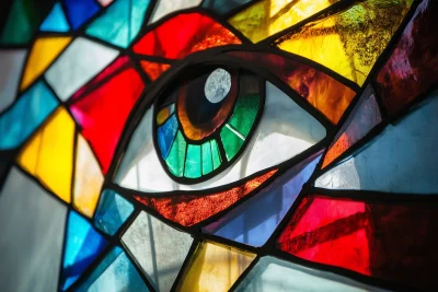 Abstract Stained Glass Eyes