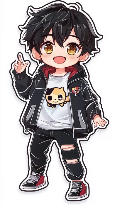 Colorful Boy Sticker