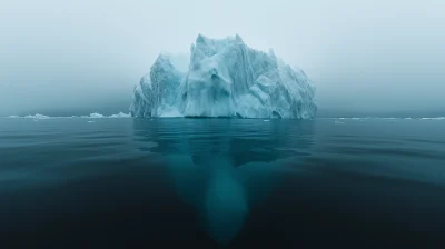 Aerial View of an Iceberg