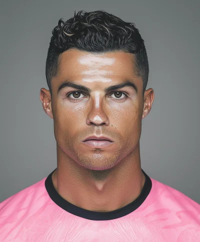 Detailed Headshot of Soccer Player