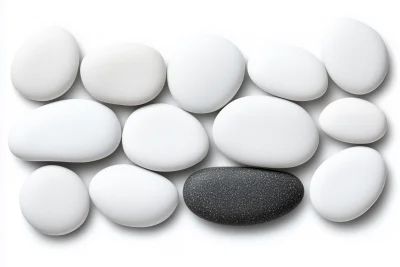 White Pebbles Background