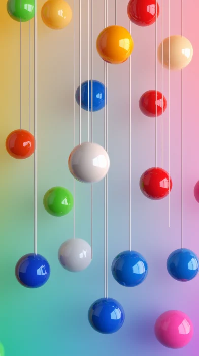 Elegant Rainbow Balls Pattern