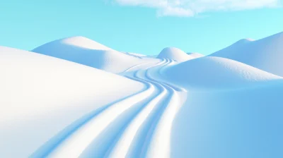 Snow Track Landscape