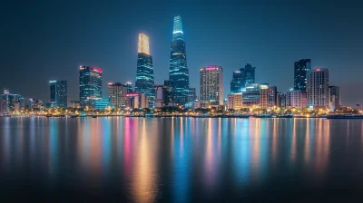 Twilight over Ho Chi Minh City