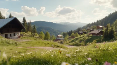 Aerial View of the Carpathians