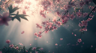 Misty Spring Blossoms