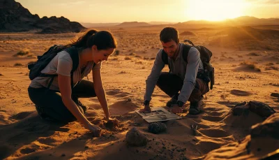 Excited Archaeologists in the Desert