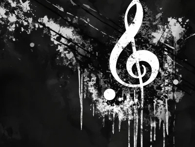 Grunge Music Note