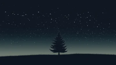 Minimalist Christmas Tree Silhouette