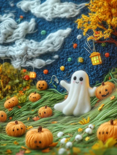 Whimsical Halloween Ghost